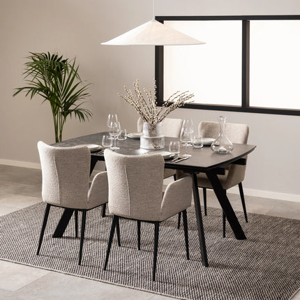 Blackburn - Black Ceramic Dining Table