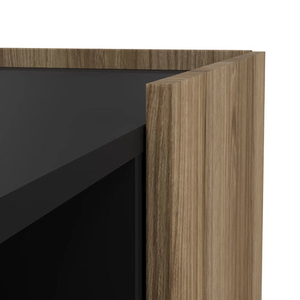 Kendall - TV-Unit with 2 Doors + 1 Drawer Oak and Black
