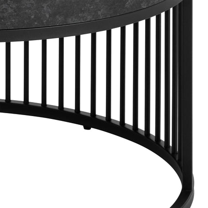 Strington Round Coffee Table in Matt Black – Scandinavian Design