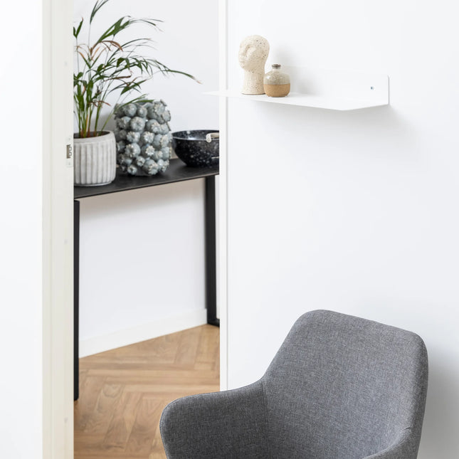 Joliet Rectangular Wall Shelf 50cm White - Stylish Scandinavian Design
