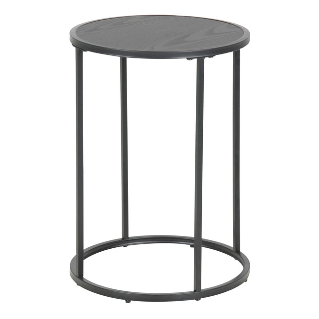 Seaford - Black Metal Small Round Side Table