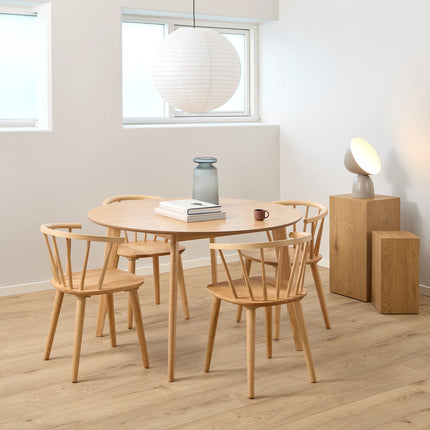 Nagano - Round Dining Table with 4 Ida Dining Chairs