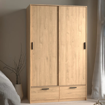 Line 2-Door 2-Drawer Wardrobe With Sliding Doors – Choice Of Finishes