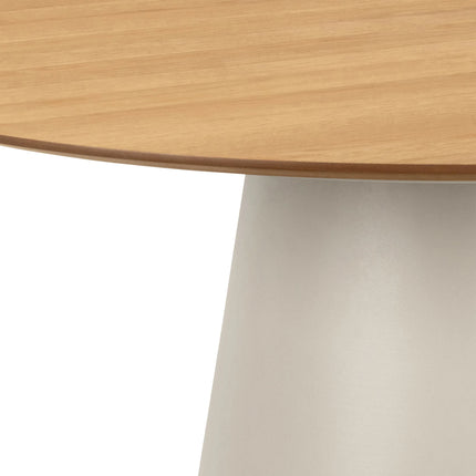 Soli - Round Dining Table with 4 Swivel Ella Dining Chairs