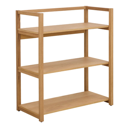 Ludza Rectangular Bookcase With 3 Shelves in Oak – Stylish Storage