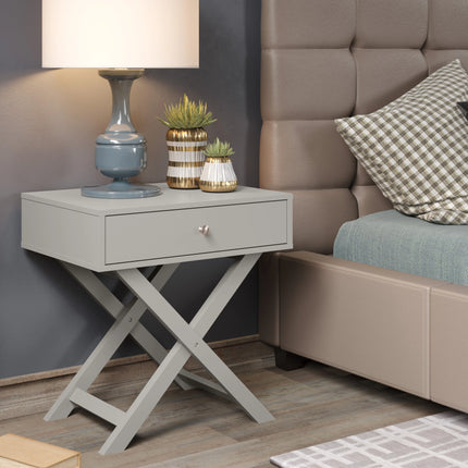Options - Bedside Cabinet - 1 Drawer & X-Shaped Legs