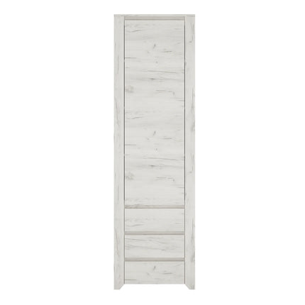 Angel - Tall Narrow One Door 3 Drawer Narrow Cupboard