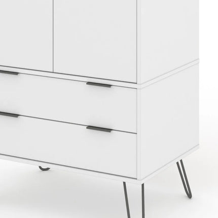 Augusta - Wardrobe - 2 Door 2 Drawer & Hairpin Legs