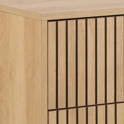 Albany Chest of Drawers 3 Drawer Oak Effect 81cm Industrial