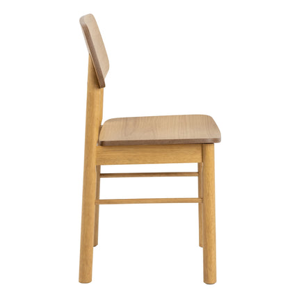 Barlow Rectangular Dining Table & 4 Chairs in Matt Oak – Scandi Style