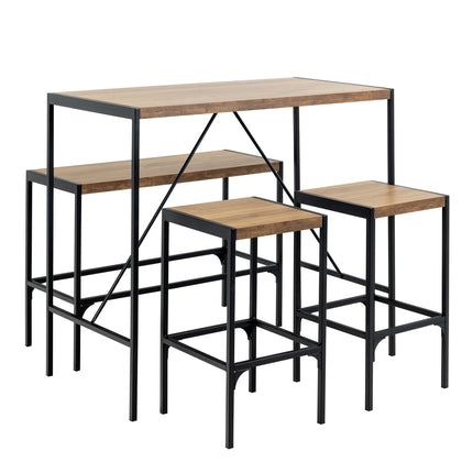 Bahamas - Bar Table Set in Black and Oak