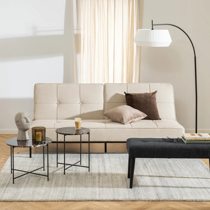 Avila - Side Table with Brown Marble Top 52x40cm
