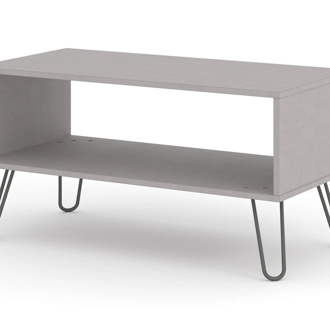 Augusta - Coffee Table - Industrial Hairpin Legs & Open Shelf