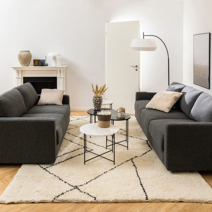 Avila - Side Table with White Marble Top 42x45cm