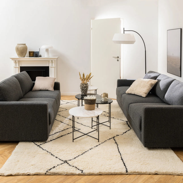 Avila - Side Table with White Marble Top 42x45cm