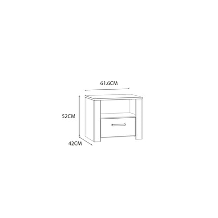Bohol 1 Drawer Wall Mounted Bedside – Provensal Design, Choice Of Finishes