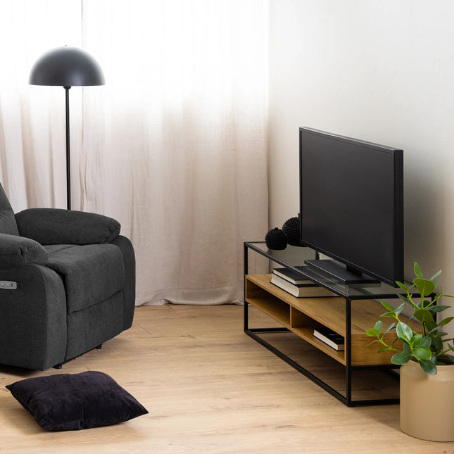 Randolf - TV Unit in Black and Oak