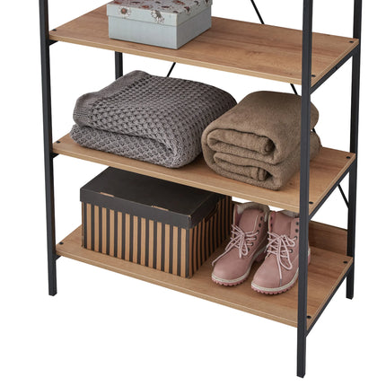 Claire - 4 Shelf Open Wardrobe - Riviera Oak