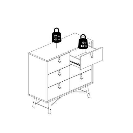 Ry - Double Chest of Drawers 6 Drawers