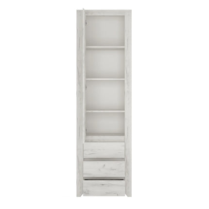 Angel - Tall Narrow One Door 3 Drawer Narrow Cupboard