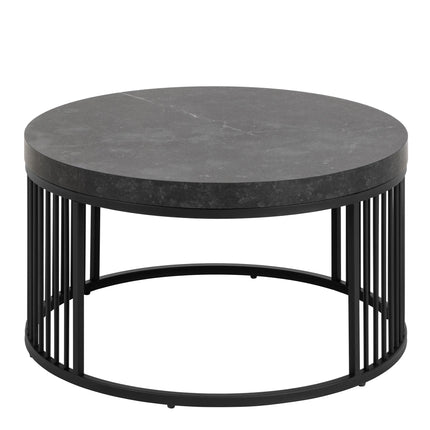 Strington Round Coffee Table in Matt Black – Scandinavian Design