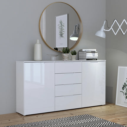 Sienna - Wide Chest of 4 Drawers and 2 Doors
