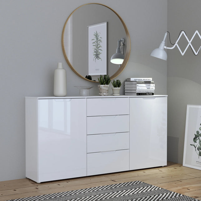 Sienna - Wide Chest of 4 Drawers and 2 Doors