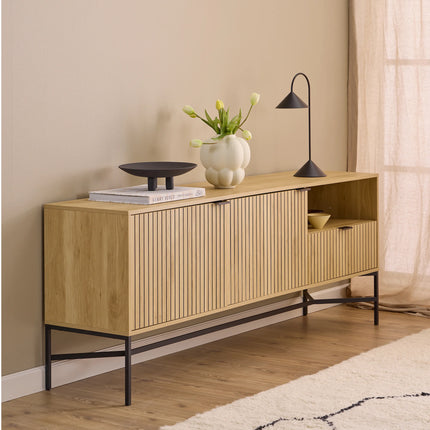 Jaipur Sideboard With 2 Doors and 2 Shelves in Oak