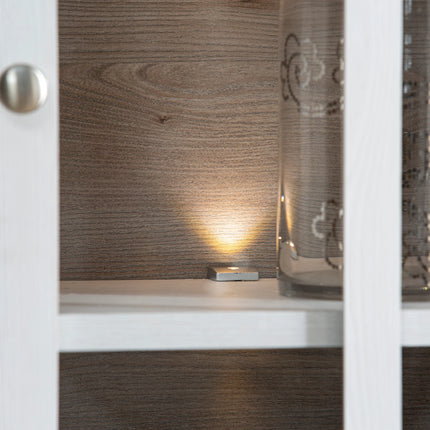 Iloppa - Display Cabinet in Snowy Oak/Oak Nelson