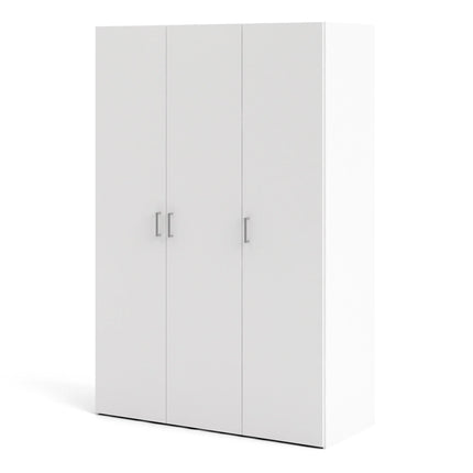 Space - Wardrobe with 3 Doors in White