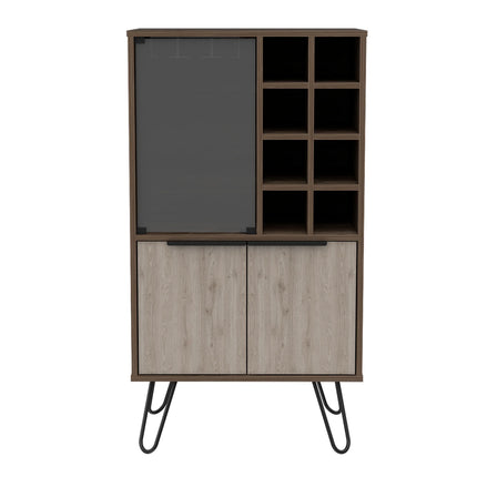 Nevada - Drinks Cabinet - 3 Door with Wine Rack & Hairpin Legs