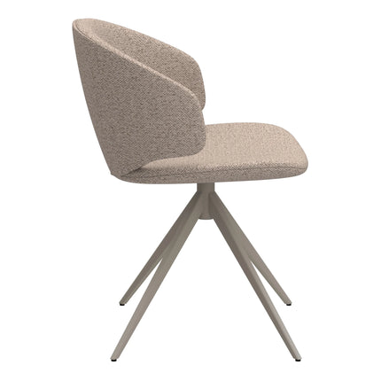Soli - Round Dining Table with 4 Swivel Ella Dining Chairs