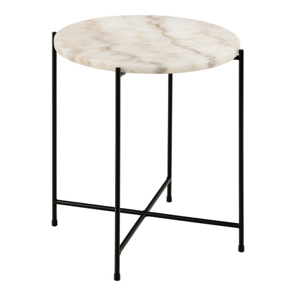 Avila - Side Table with White Marble Top 42x45cm