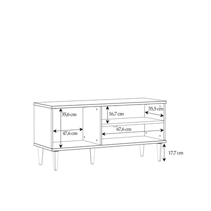 Calasetta - 1 Door 2 Shelf TV Unit in Rattan
