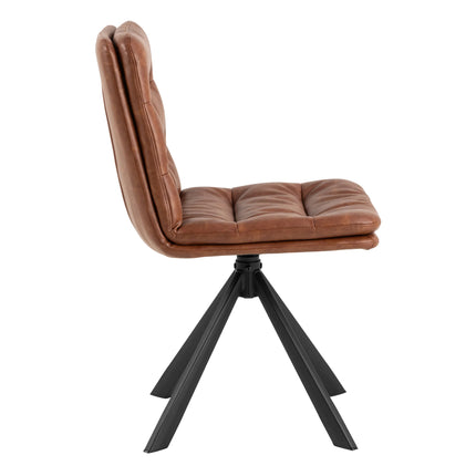 Dean - Brandy PU Swivel Dining Chair Set of 2
