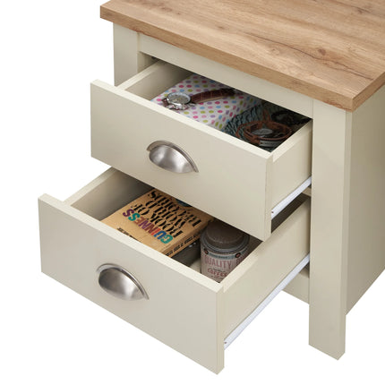 Lisbon - 2-Piece Set - 7 Drawer Chest & 2-Drawer Bedside Table