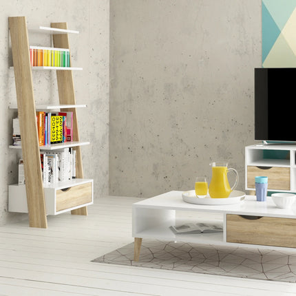 Oslo - Leaning Bookcase 1 Drawer