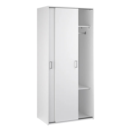 Home Space - Wardrobe with 2 Sliding Doors in White