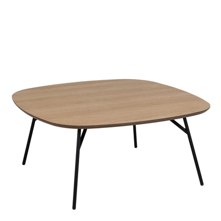 Caracas Square Coffee Table in Oak and Matt Black – Scandinavian Style