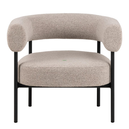 Oakfield - Lounge chair in Beige Fabic with Black Legs