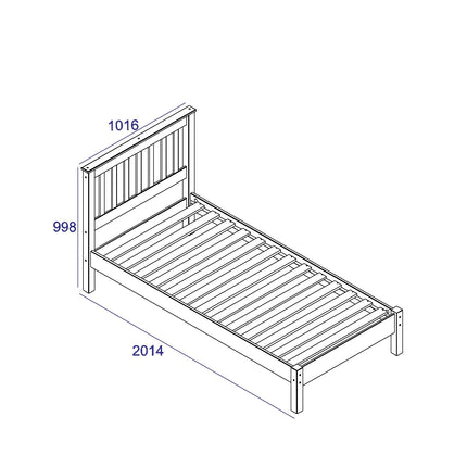 Corona - Single Bed - Traditional Solid Pine with Sprung Slats
