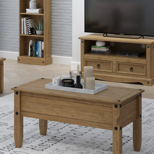 Corona - Coffee Table - 1 Drawer Antique Waxed Pine