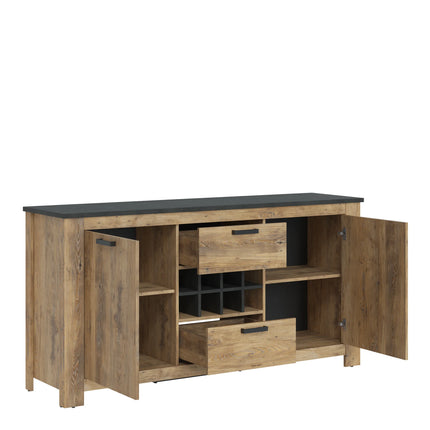 Rapallo - 2 Door 2 Drawer Sideboard with Wine Rack