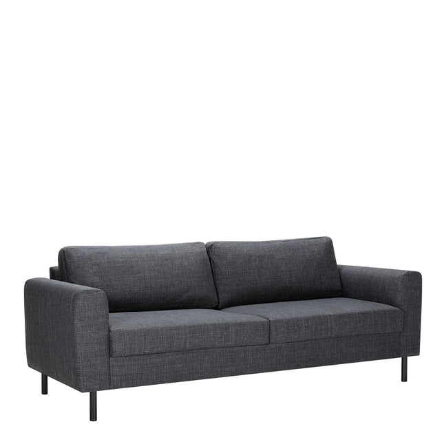 Omaha 3 Seater Sofa in Dark Grey & Light Grey Basel Fabric