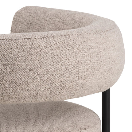 Oakfield - Lounge chair in Beige Fabic with Black Legs