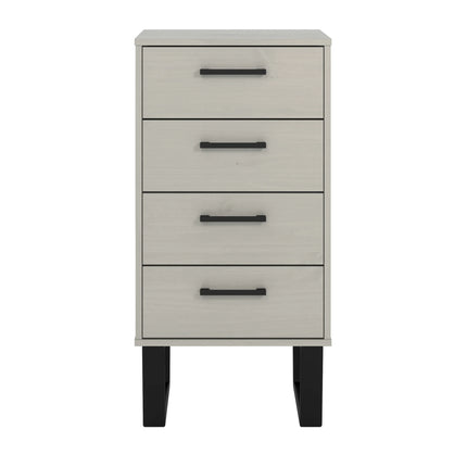Texas - Chest of Drawers - 4 Drawer Industrial Grey Waxed Pine