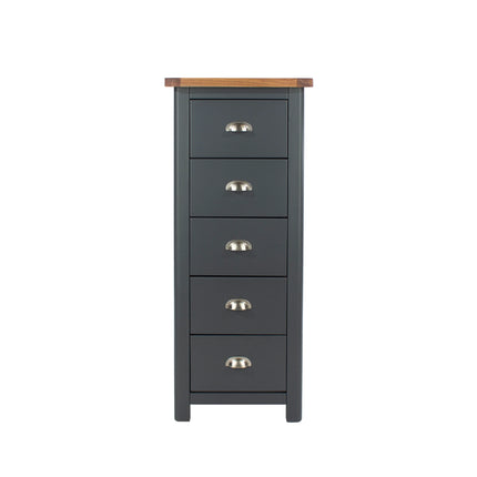 Boston - Chest of Drawers - 5 Drawer Narrow Traditional