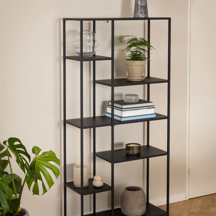 Newcastle - Asymmetrical Bookcase with 6 Shelves