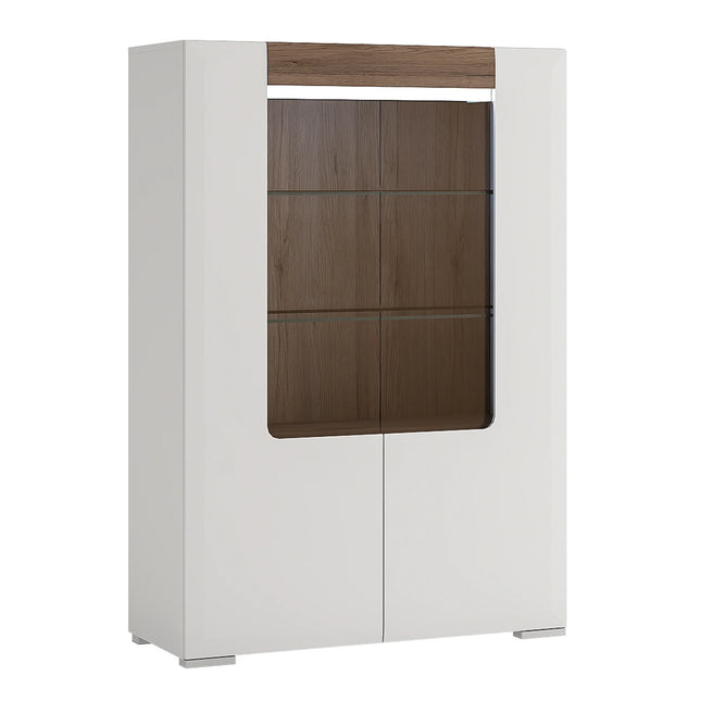 Toronto - Low Glazed 2 Door Display Cabinet with Internal Shelves (inc. Plexi Lighting)