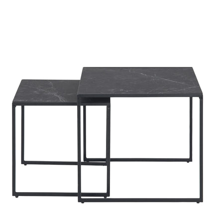 Infinity - Nest of Tables in Black Matt Set of 2